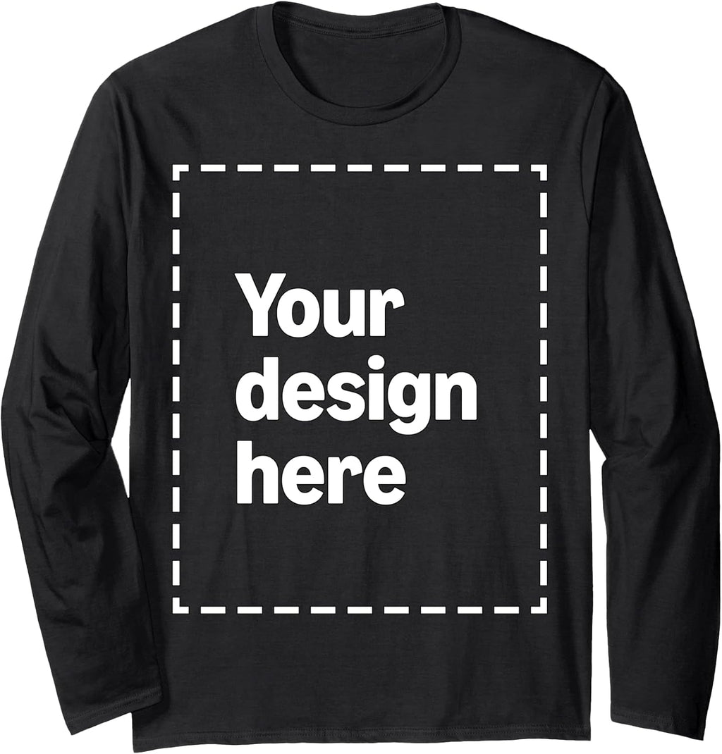 Custom Long Sleeve T-Shirt with Your Image for Men and Women by Modify by Amazon Merch on Demand