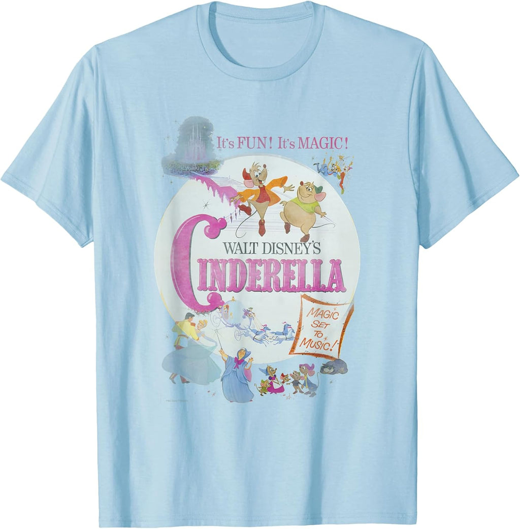 Cinderella Vintage Classic Movie Poster T-Shirt Small