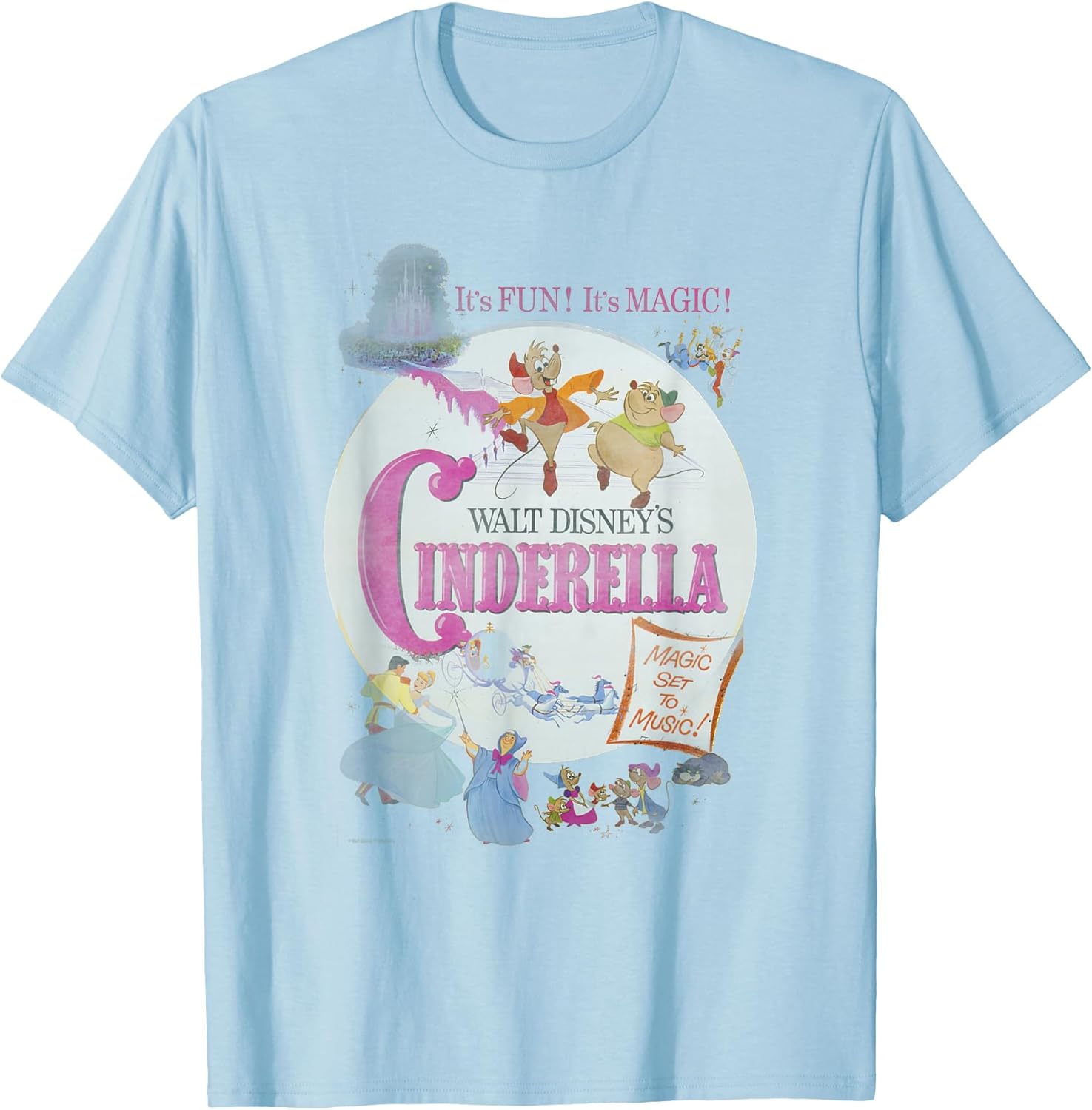 Cinderella Vintage Classic Movie Poster T-Shirt Small