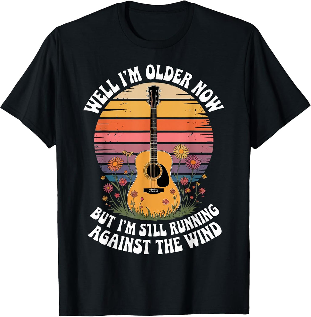 Well I’m Older Now But I’m Still Guitar Retro Sunset T-Shirt