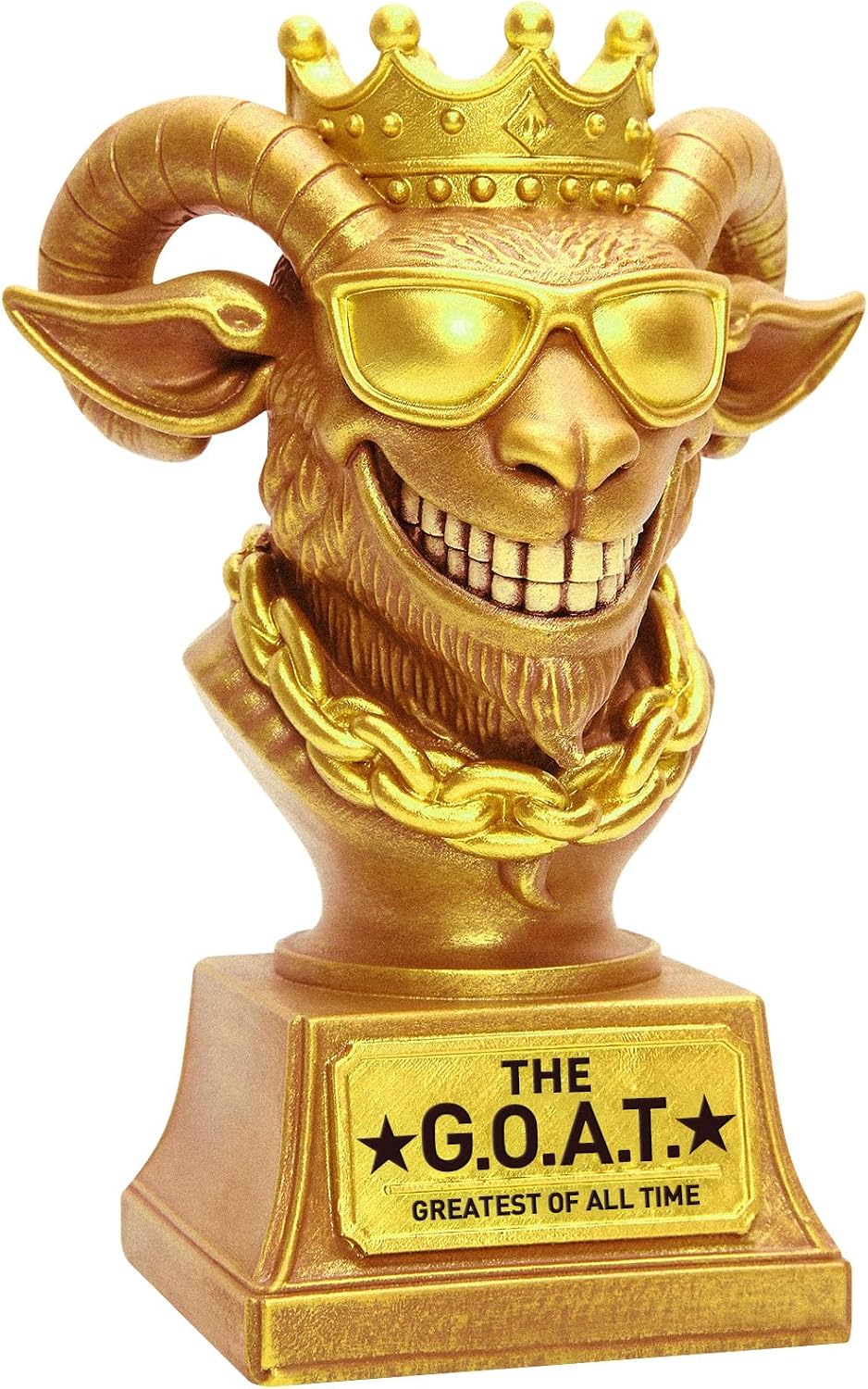 Freetoes The Goat Trophy Award,G.O.A.T Greatest of All Time Funny Trophies for Adults,Large Goat Decor Awards and Trophies Office Desk,Fantasy Football Trophy Best Player Gifts