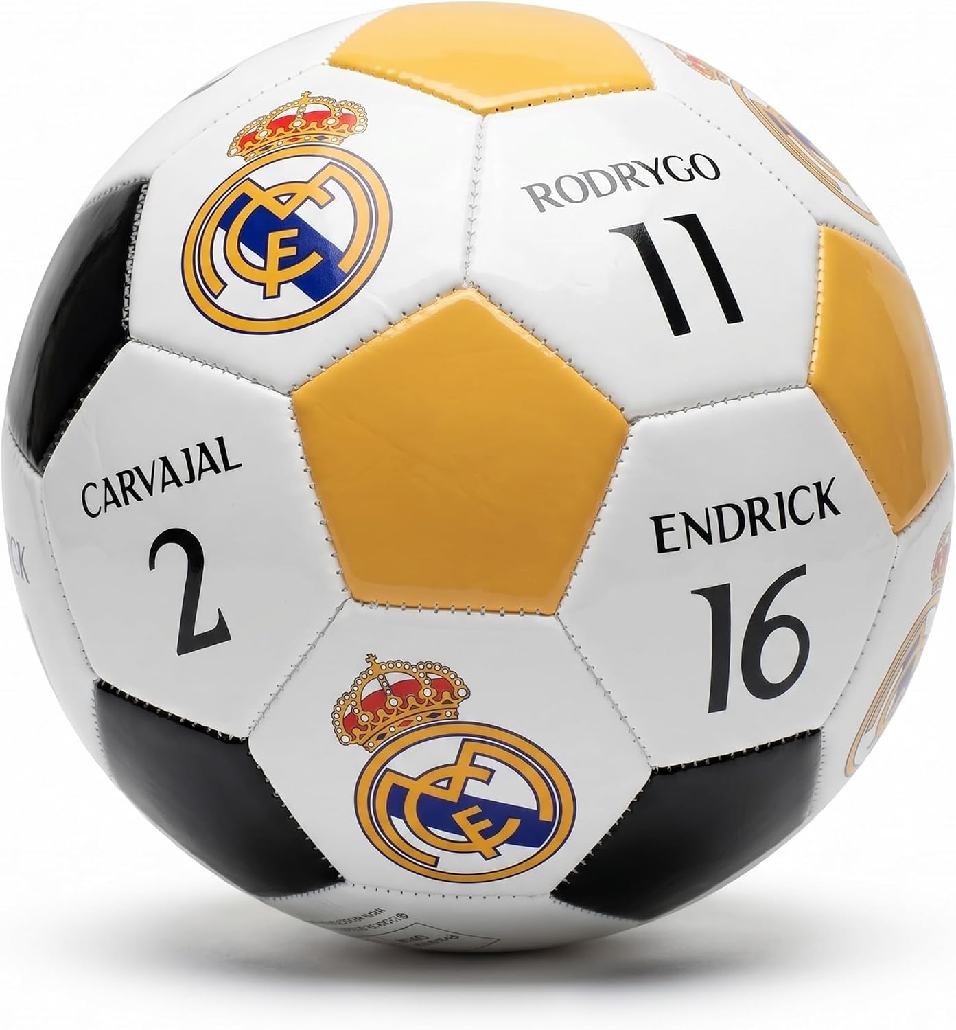 Maccabi Art Official Real Madrid Soccer Ball, Size 5 Football, Authentic Club Logo, Premium Fan Collectible for Training, Play & Display