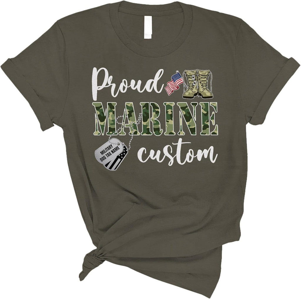 Personalized Women's Army Mom, Sister & Aunt T-Shirts - Custom Proud Army Shirts