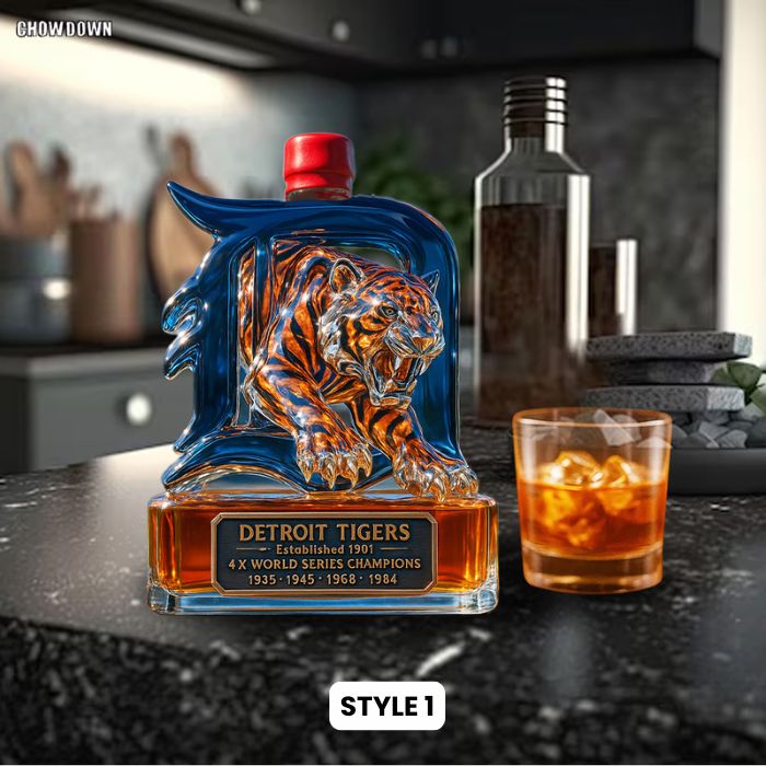 BEST Detroit Tiger World Champion Whisky Bottle