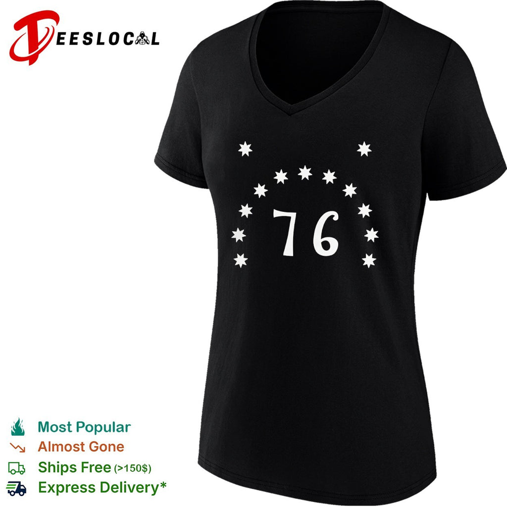 76 Philadelphia 76ers Basketball Seven Pointed Stars Shirt