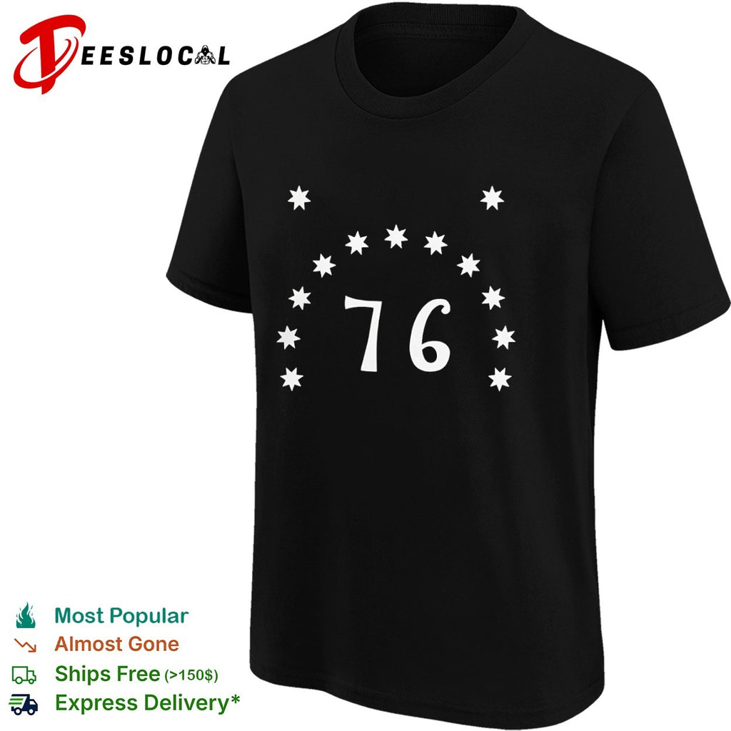76 Philadelphia 76ers Basketball Seven Pointed Stars Shirt