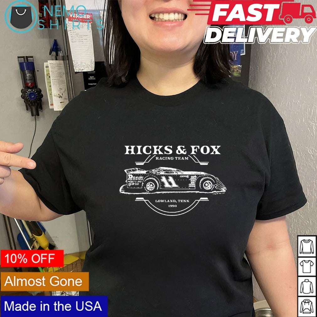 Hicks and Fox Curtis Fox 11 racing team 1990 shirt