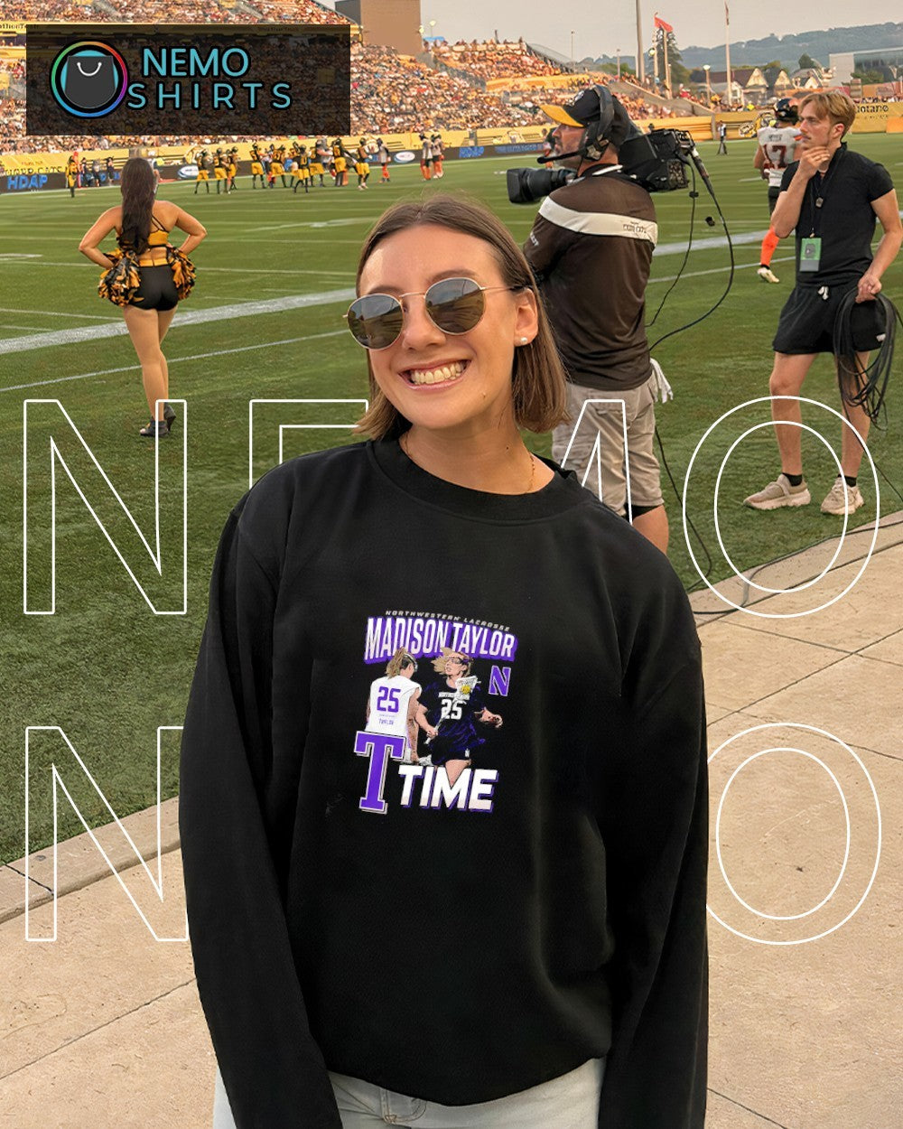 T time Madison Taylor Northwestern Wildcats women’s lacrosse player shirt
