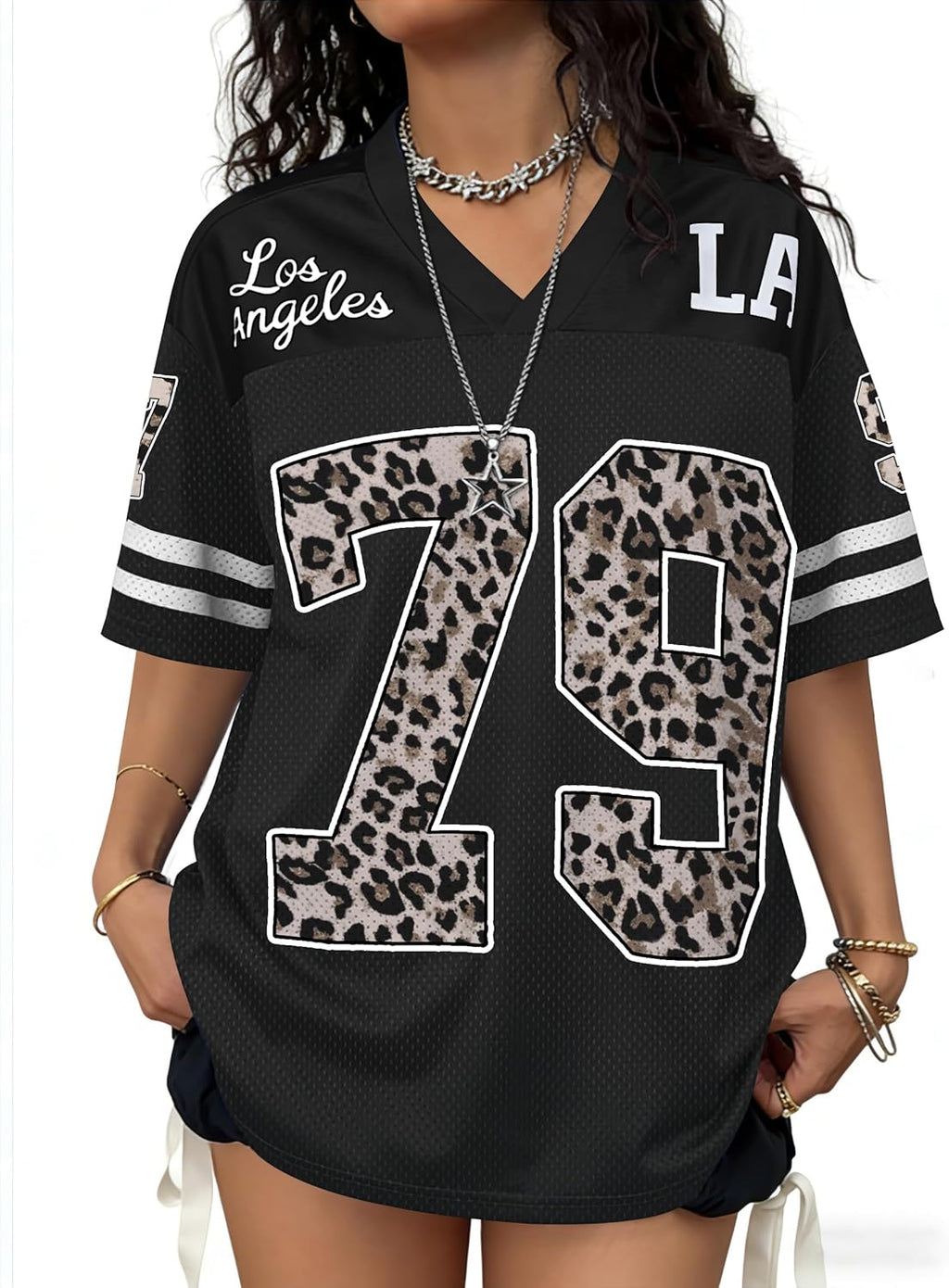 Jersey Shirts for Women Oversized Graphic Tees Men Y2K Tops V Neck Cute Streetwear T Shirt Football Jersey