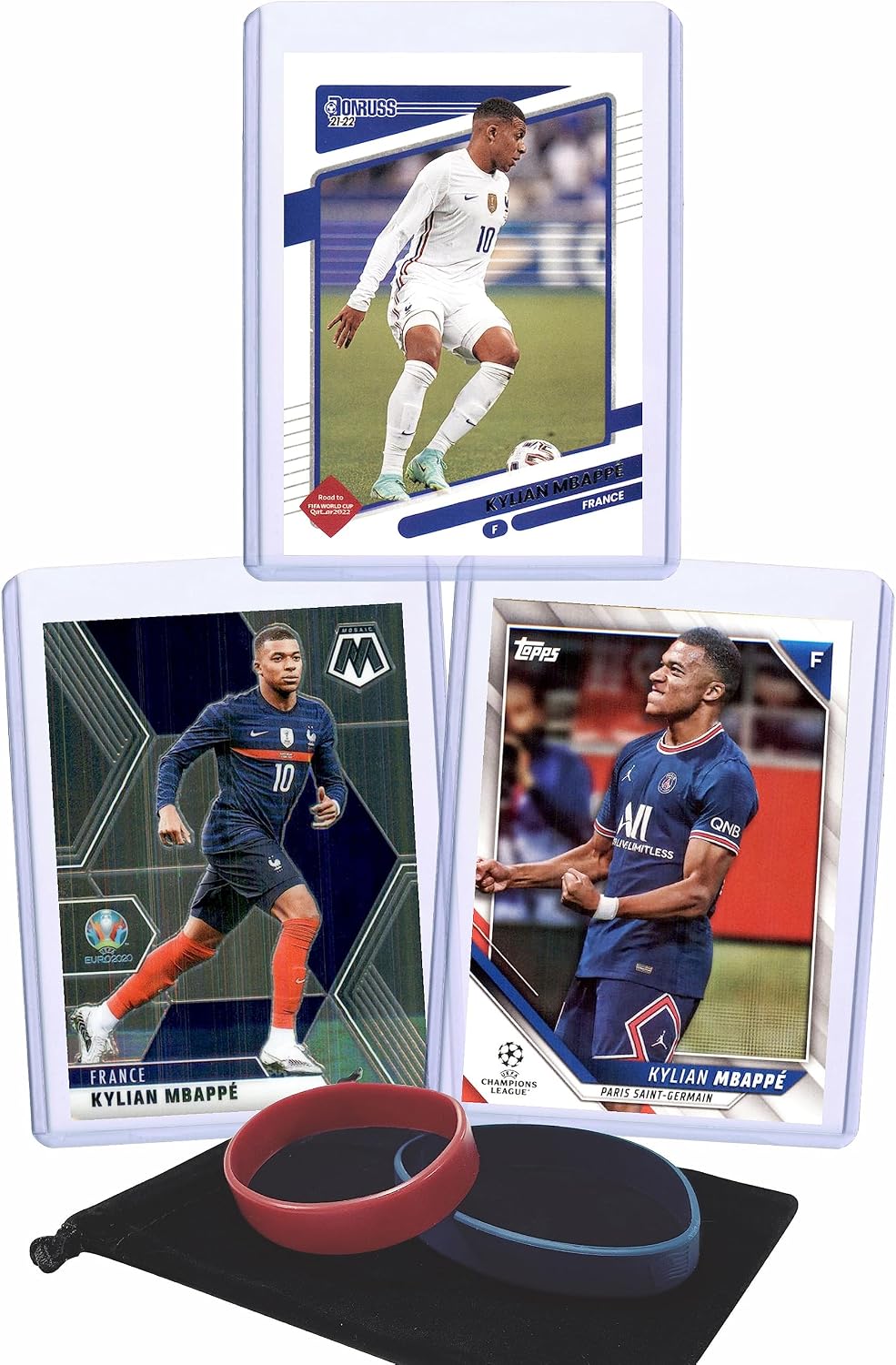 Kylian Mbappe (3) Assorted Soccer Cards Gift Pack