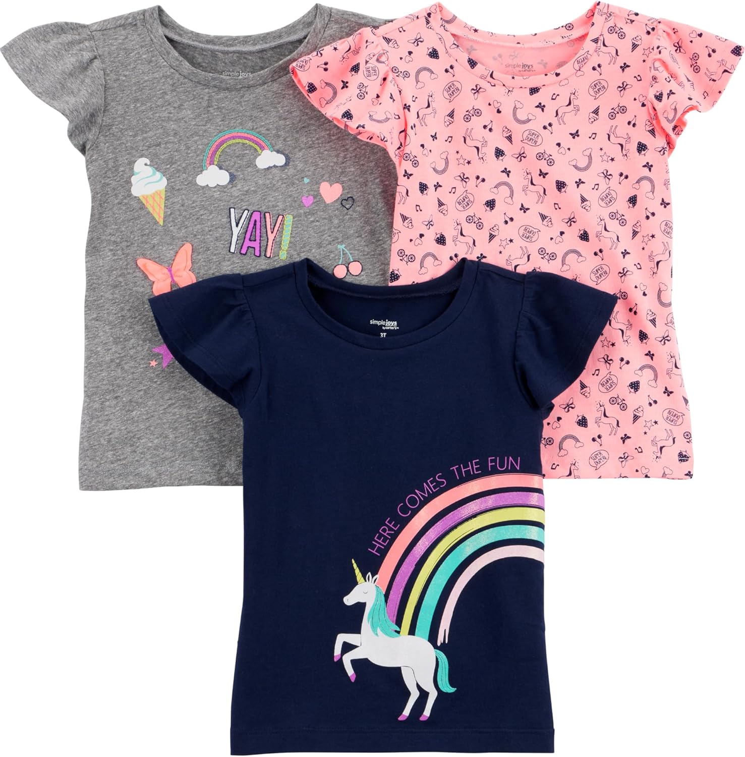 Baby and Toddler Girls' 2-Pack 4th of July Tops