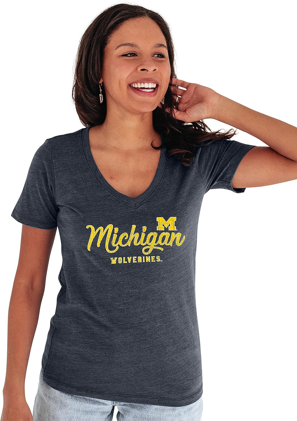 NCAA Womens Premium V-Neck Tri Blend T Shirt