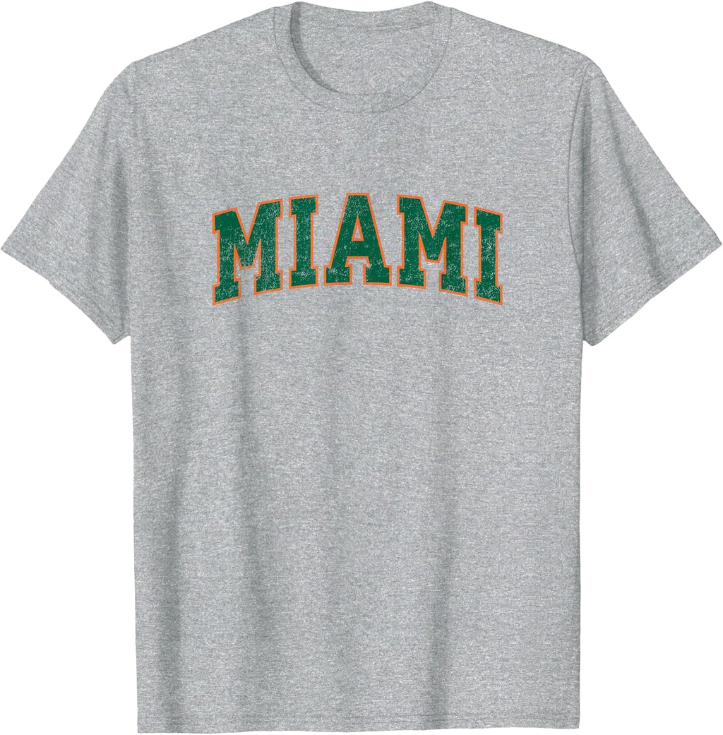Miami Florida FL Vintage Athletic Sports T-Shirt