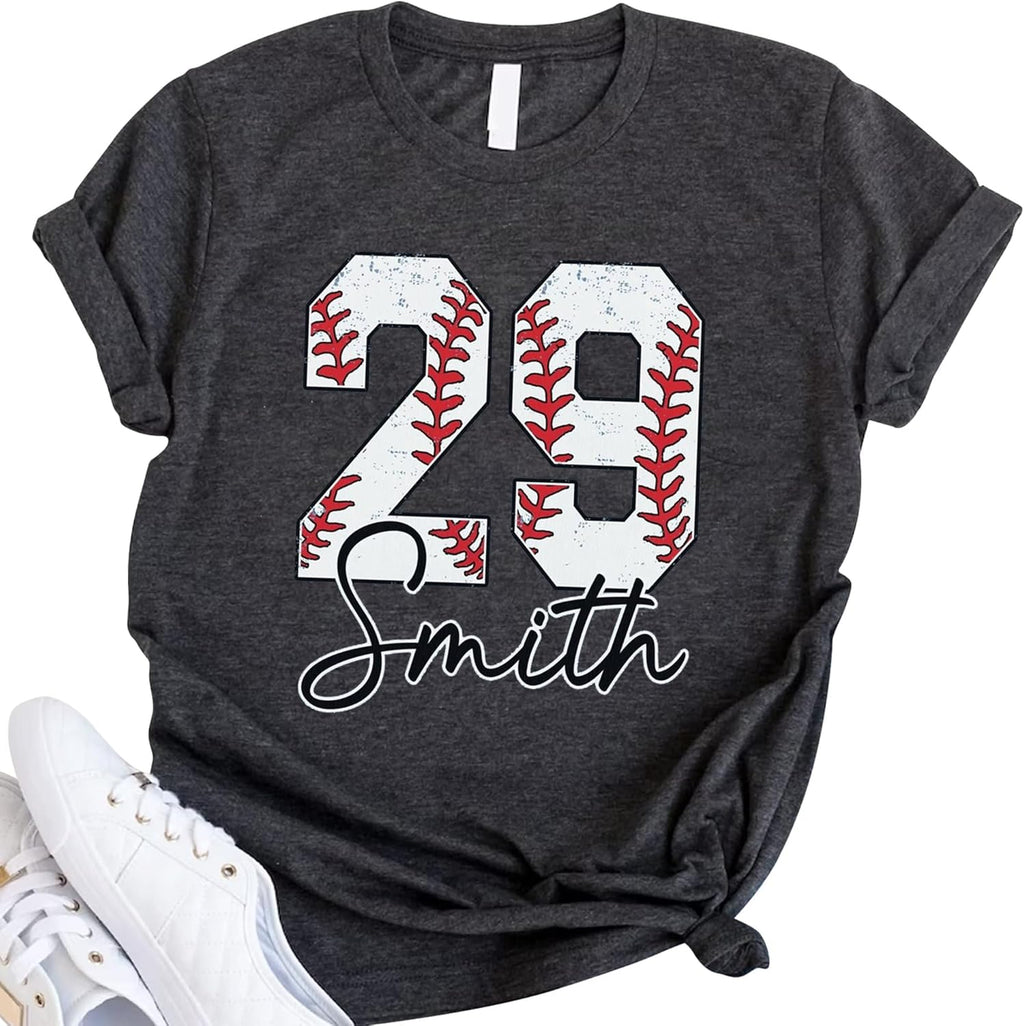 Baseball Mom Shirt, Custom Name and Number Baseball Shirt, Baseball Gift Shirt, Mom Number T-Shirt Sweatshirt Hoodie