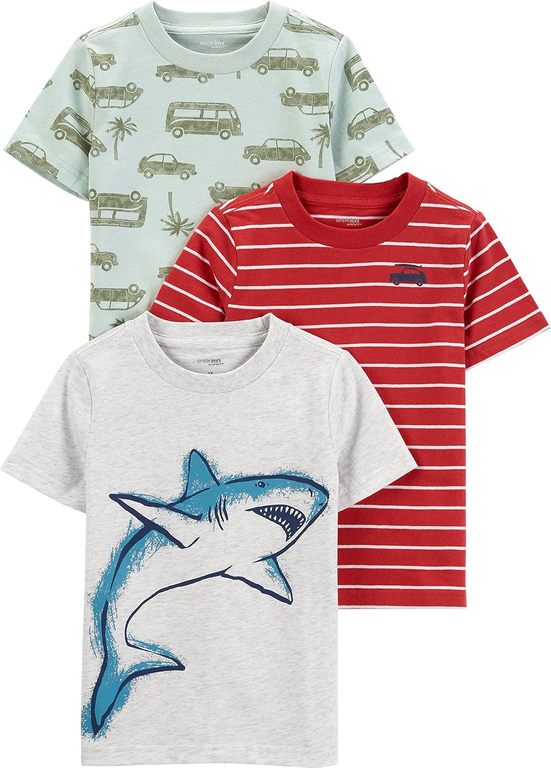 Baby Boys' 3-Pack Short-Sleeve Tee Shirts
