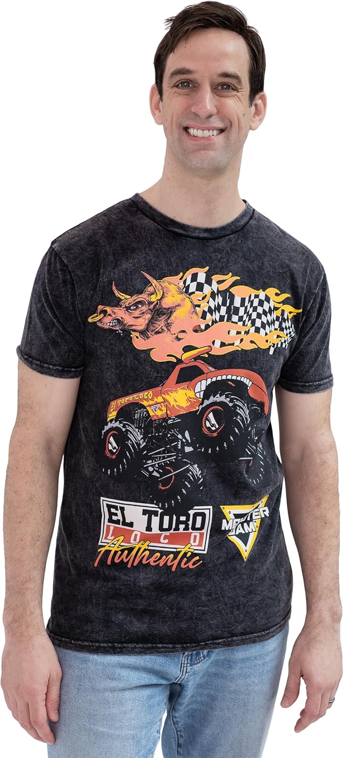 Adult T-Shirt Grave Digger El Toro Loco Megalodon