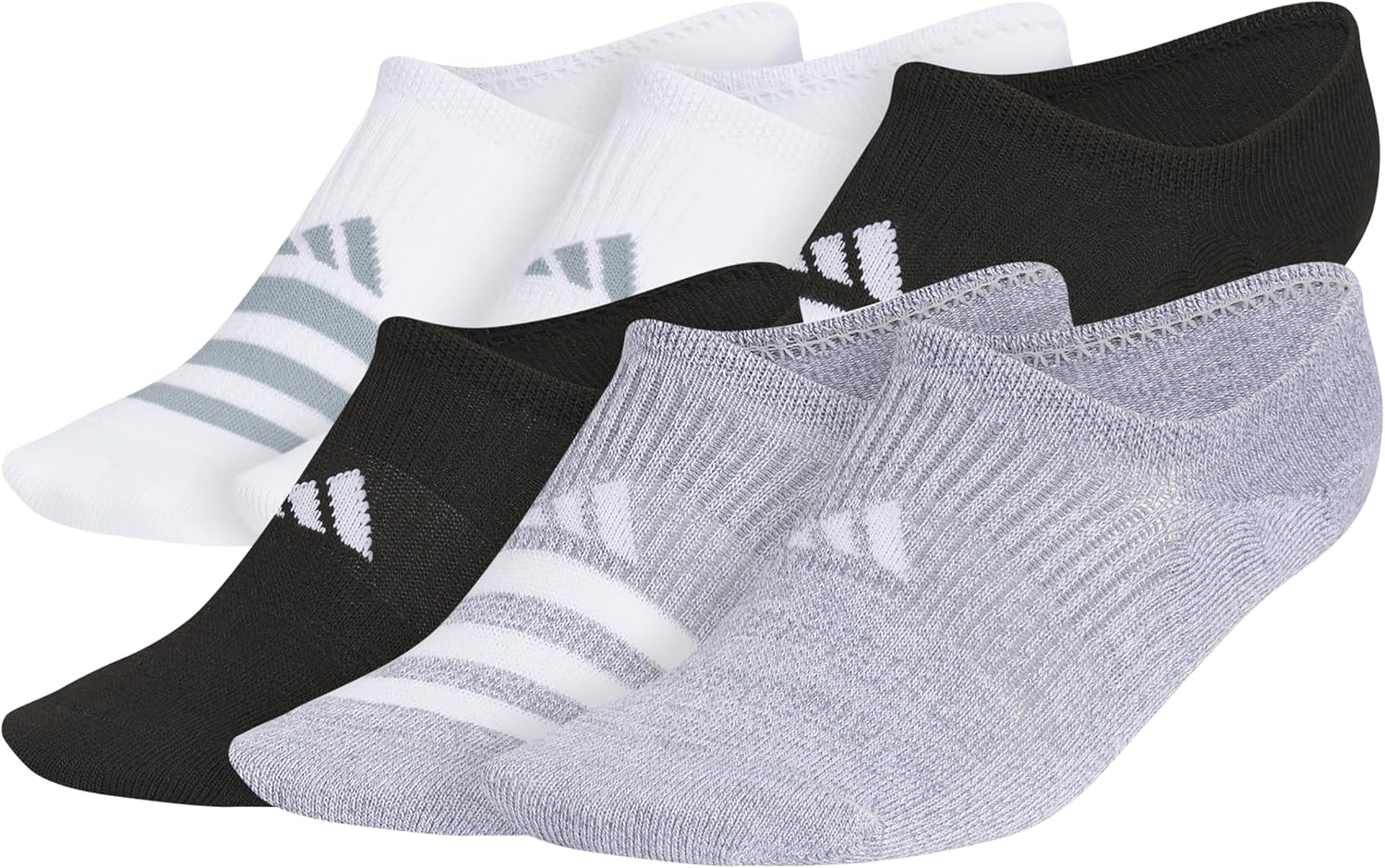 Superlite Super No Show Invisible Socks 6-Pairs Lightweight & Breathable
