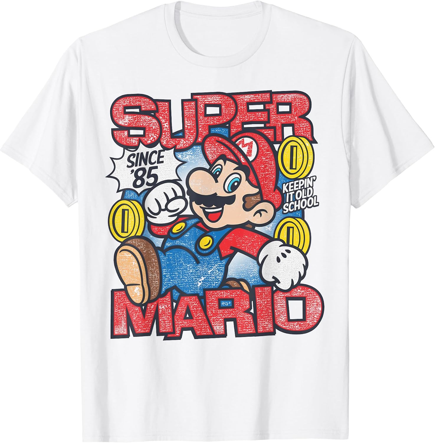 Bros Mushroom Kingdom Since '85 Vintage T-Shirt