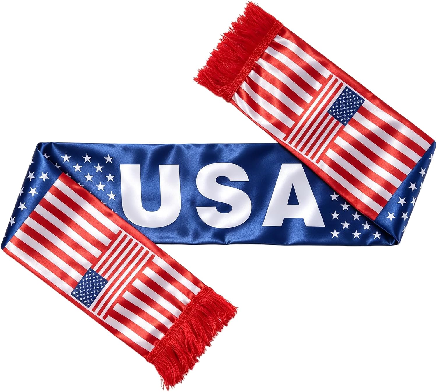 Scarf For World Cup 2026【HD Printing】【Druable】【Skin Friendly】 USA Soccer Scarf For 4th of July Accessories