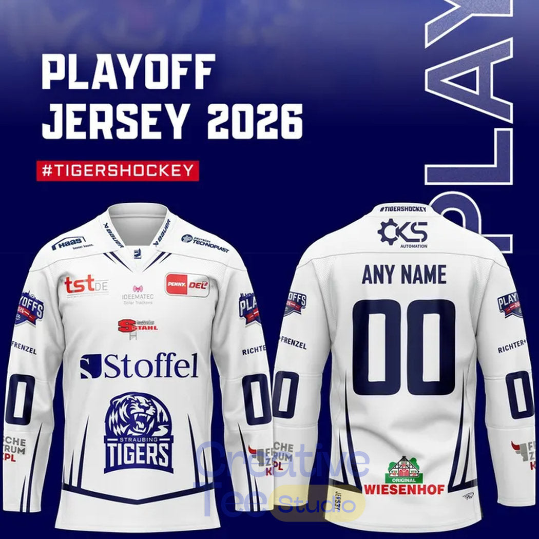 Straubing Tigers Playoff-Trikot in limitierter Auflage 2026 Custom Hockey Jersey