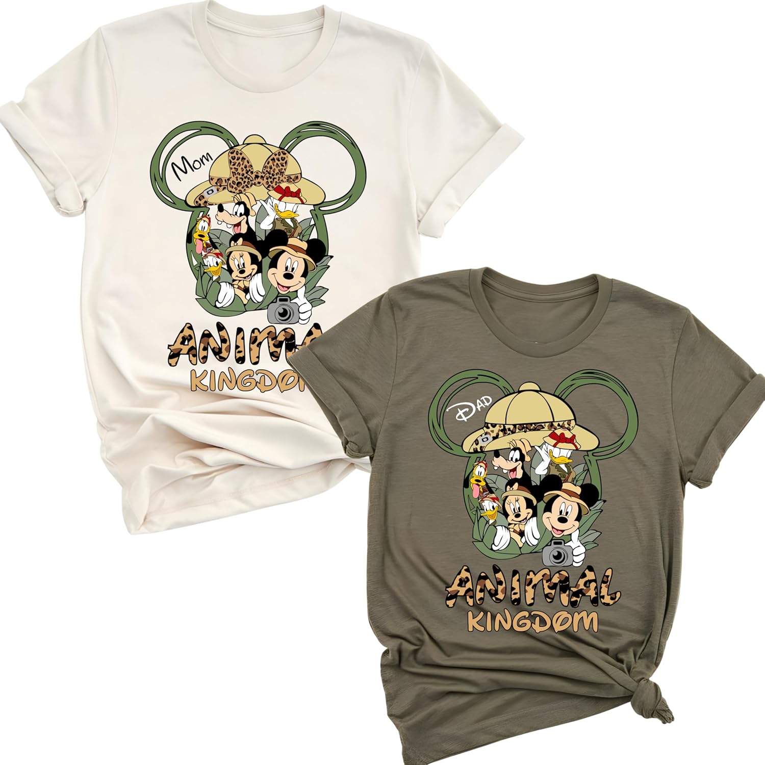 Custom Animal Kingdom Safari Shirt, Unisex Adult Short Sleeve Crew Neck T-Shirt, 100% Cotton, Black