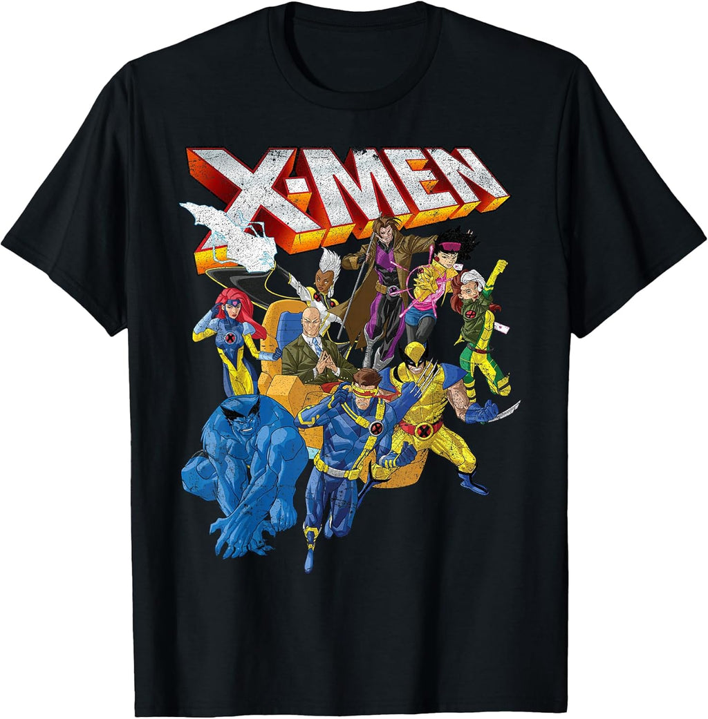 X-Men Vintage Group Shot Logo T-Shirt