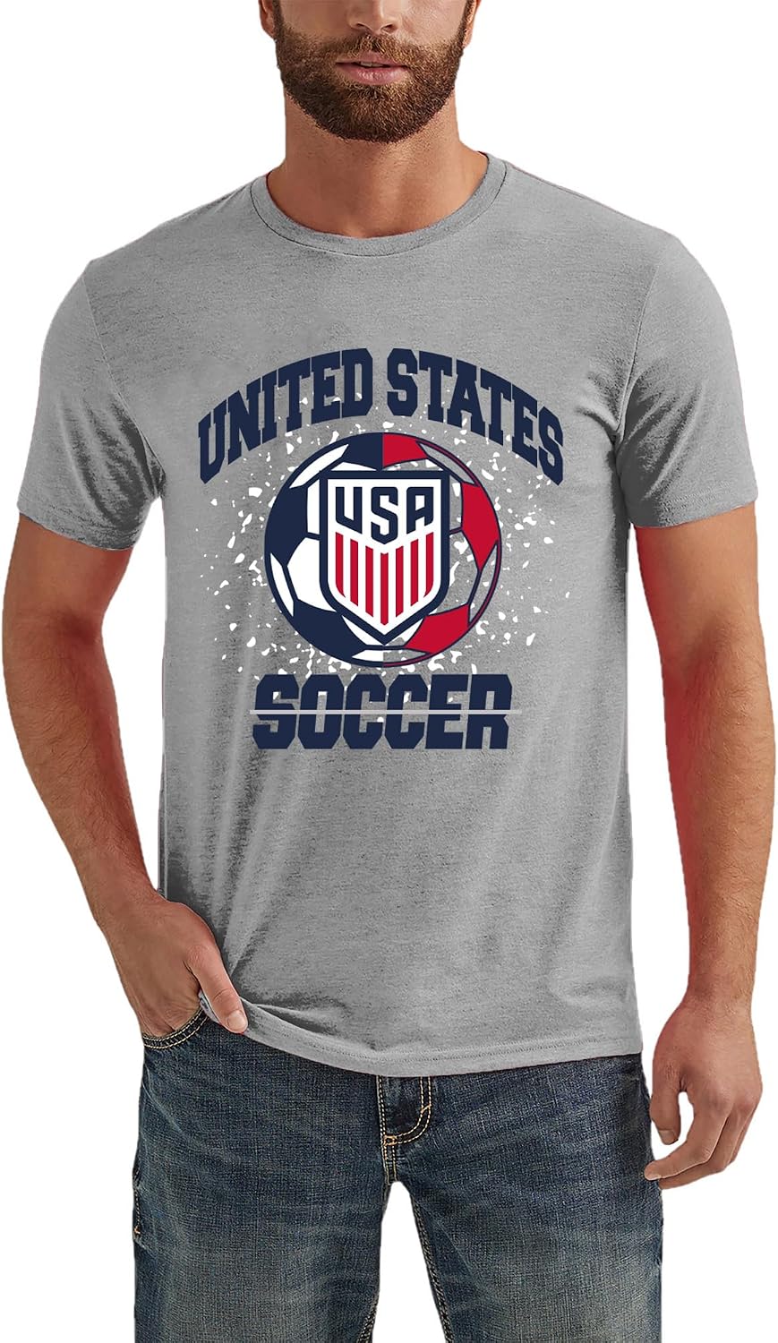 Profile Varsity Men's Us Soccer B&t Ss Ball Tee