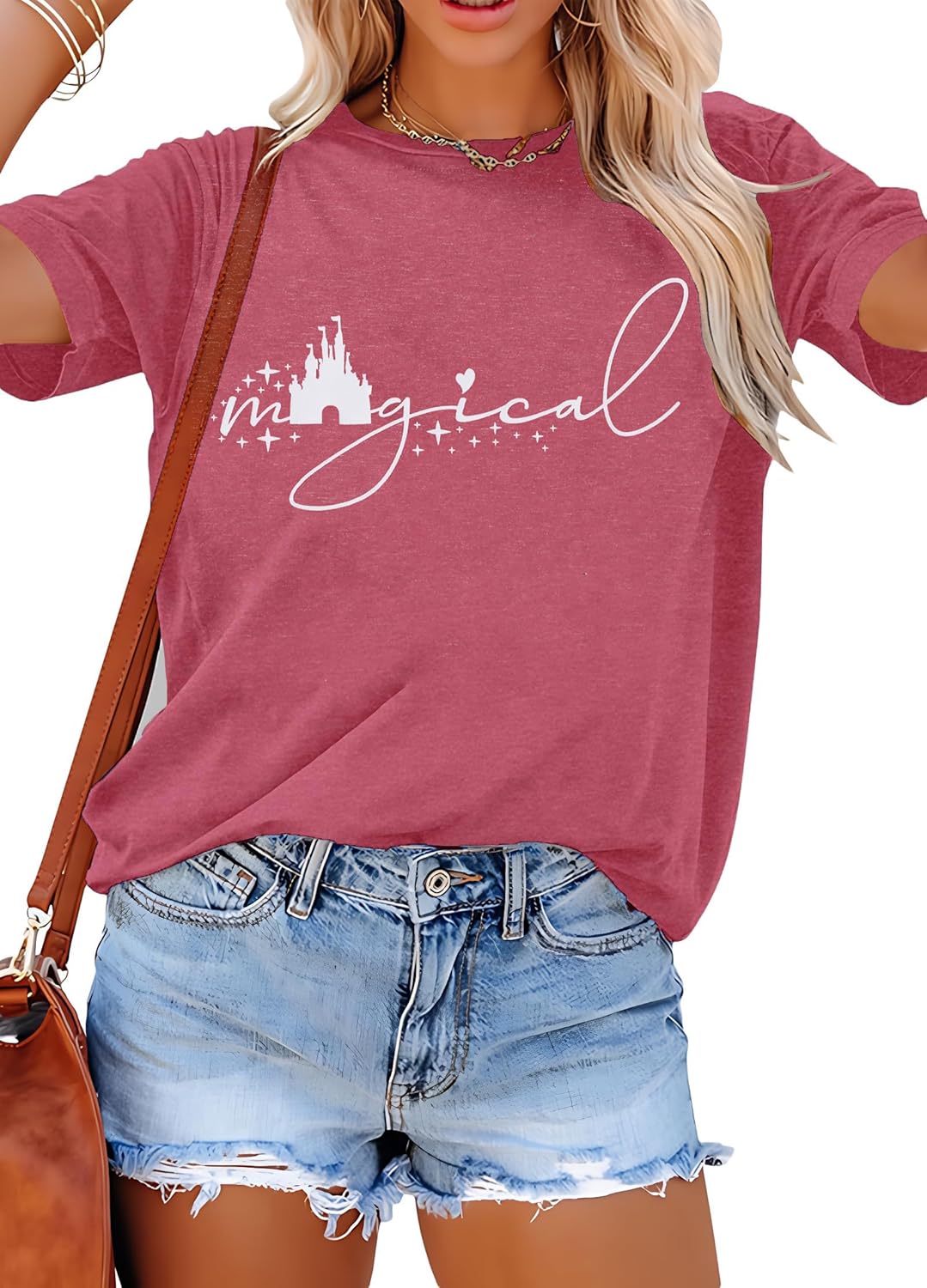 Magical Shirt for Women Magic Kingdom Tshirt Family Vacation Tee Castle Graphic Short Sleeve Tops
