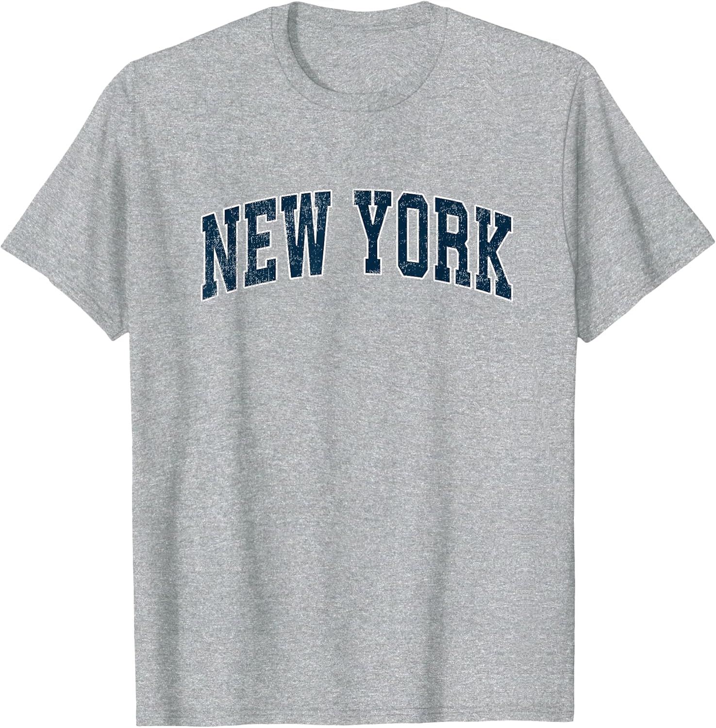 New York Vintage Varsity Sports Navy Text T-Shirt
