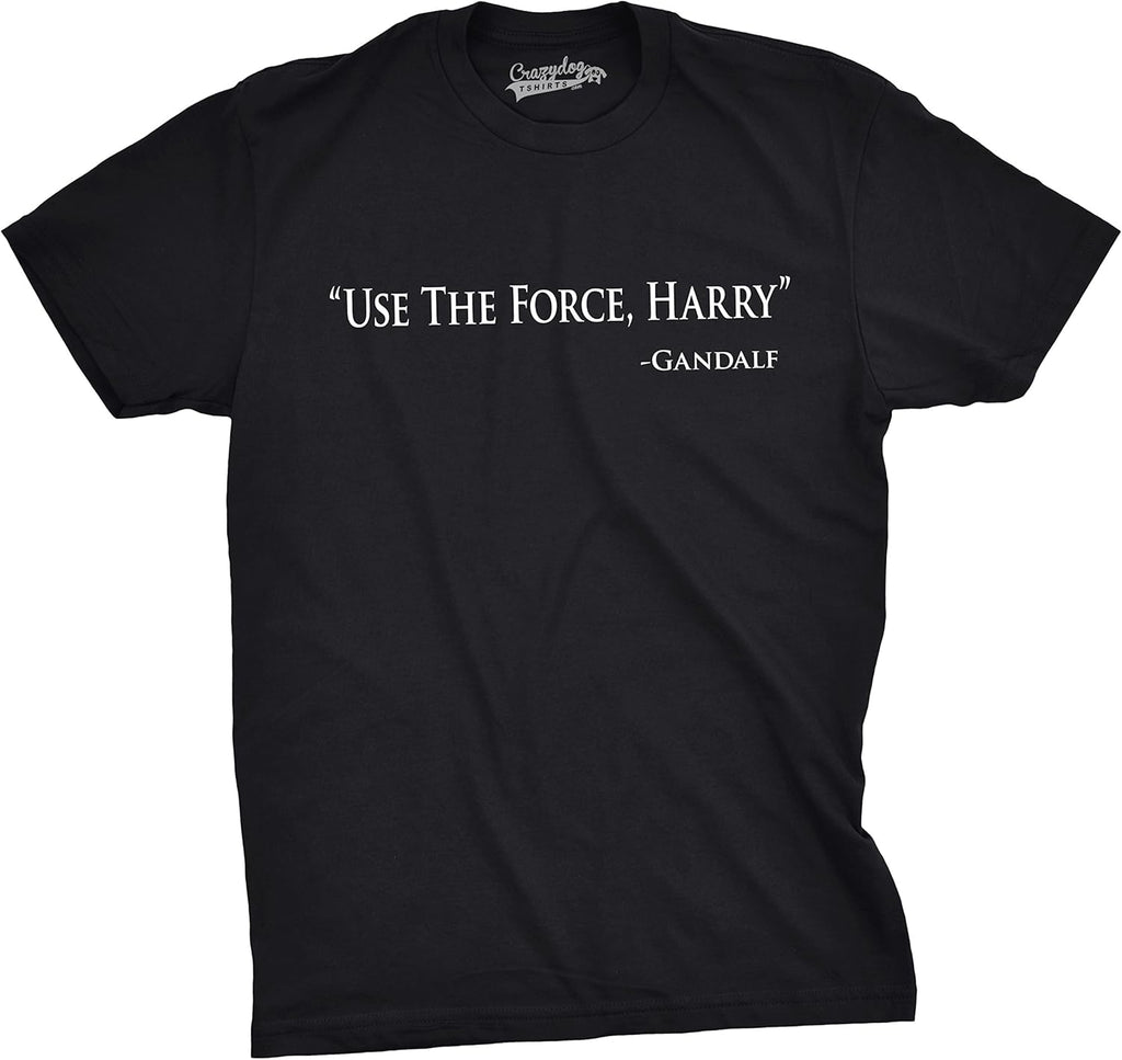 Mens Use The Force Harry Funny Retro Movie Tees Hilarious Vintage T Shirt