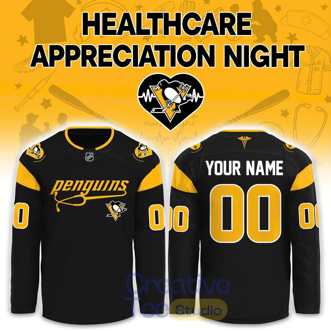 Pittsburgh Penguins Healthcare Appreciation Night 2026 Custom Hockey Jersey