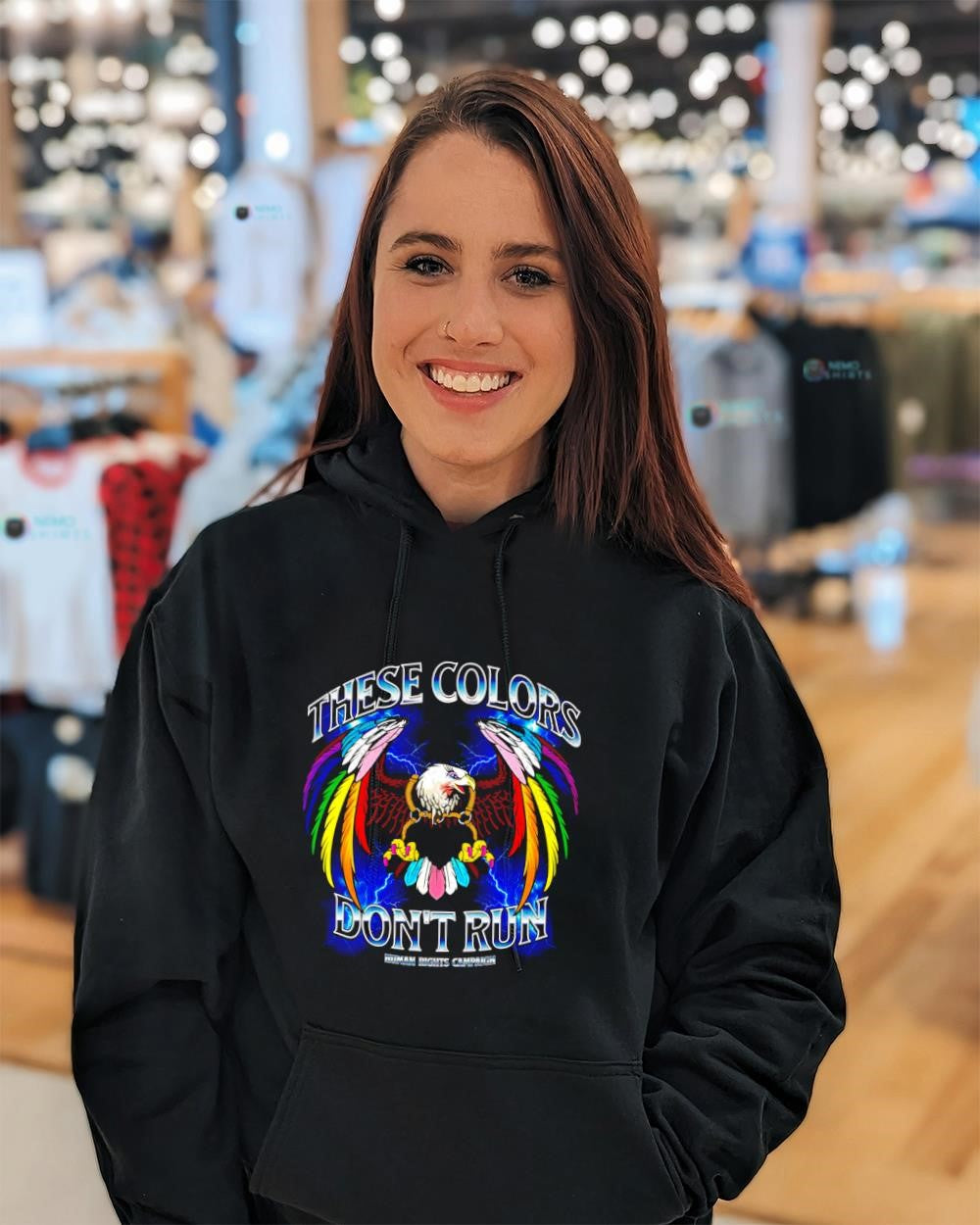 These colors don’t run human rights campain eagle LGBT lightning shirt