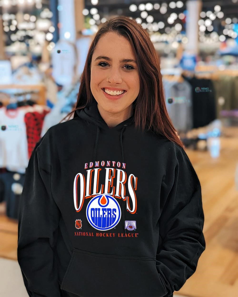 Edmonton Oilers National Hockey League logo shirt