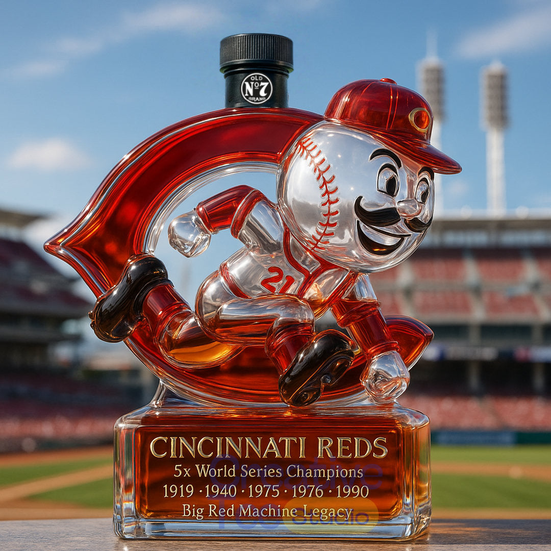 Cincinnati Reds Whiskey Bottle – Big Red Machine Legacy