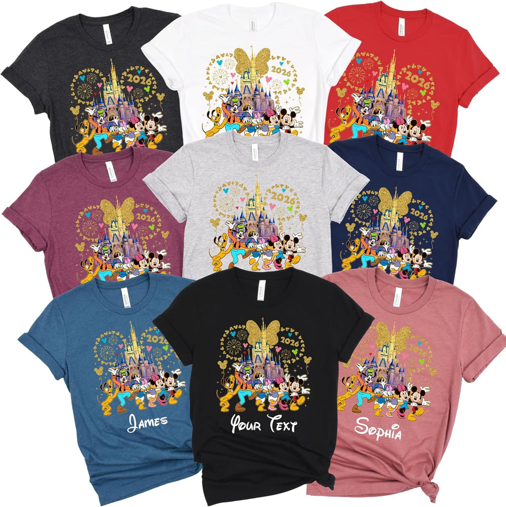 Custom Magical Family Vacation Matching Shirts, Personalized Mouse Ear Magic Kingdom Trip Outfit, Birthday Tee for Groups