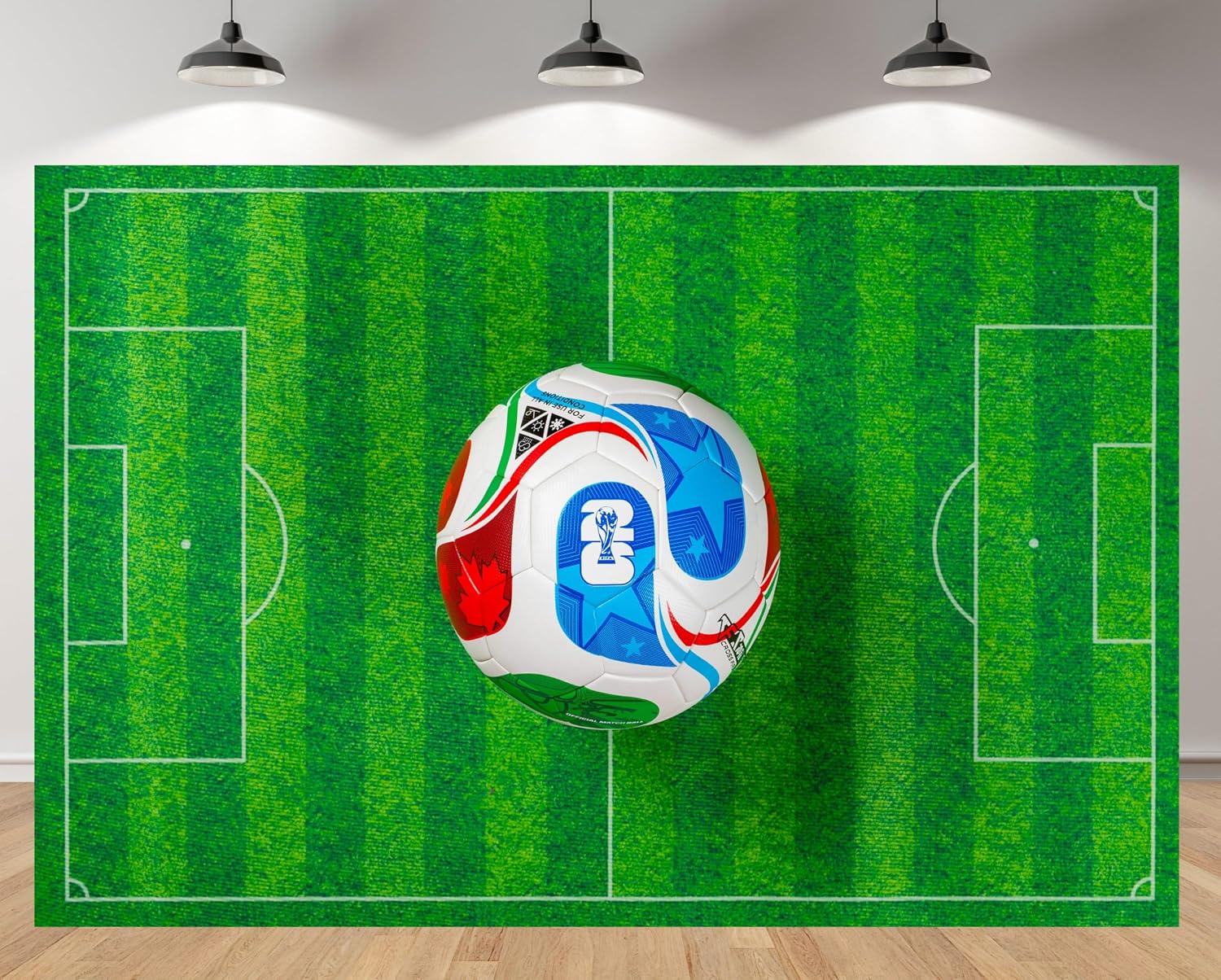 20x10ft 2026 World Cup Backdrop Trionda Style Football World Cup Match Ball Background for Football Event Soccer Fans Birthday Party Decorations Photo Booth Props