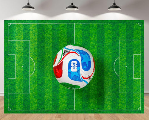 20x10ft 2026 World Cup Backdrop Trionda Style Football World Cup Match Ball Background for Football Event Soccer Fans Birthday Party Decorations Photo Booth Props