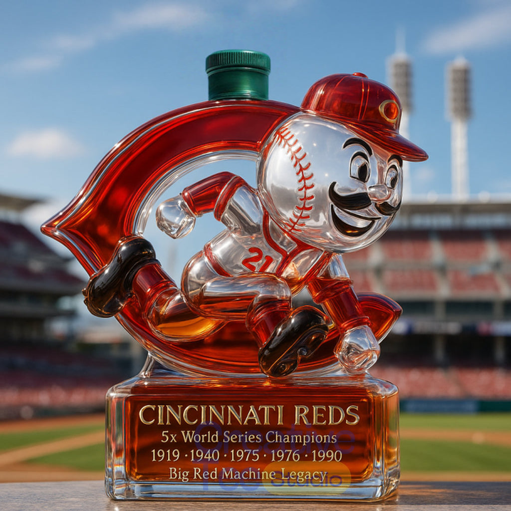 Cincinnati Reds Whiskey Bottle – Big Red Machine Legacy