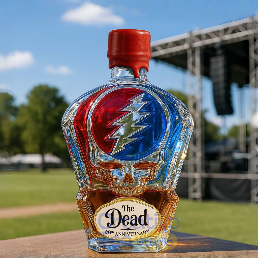 The Grateful Dead 60th Anniversary “Music That Never Ends” Whiskey Bottle