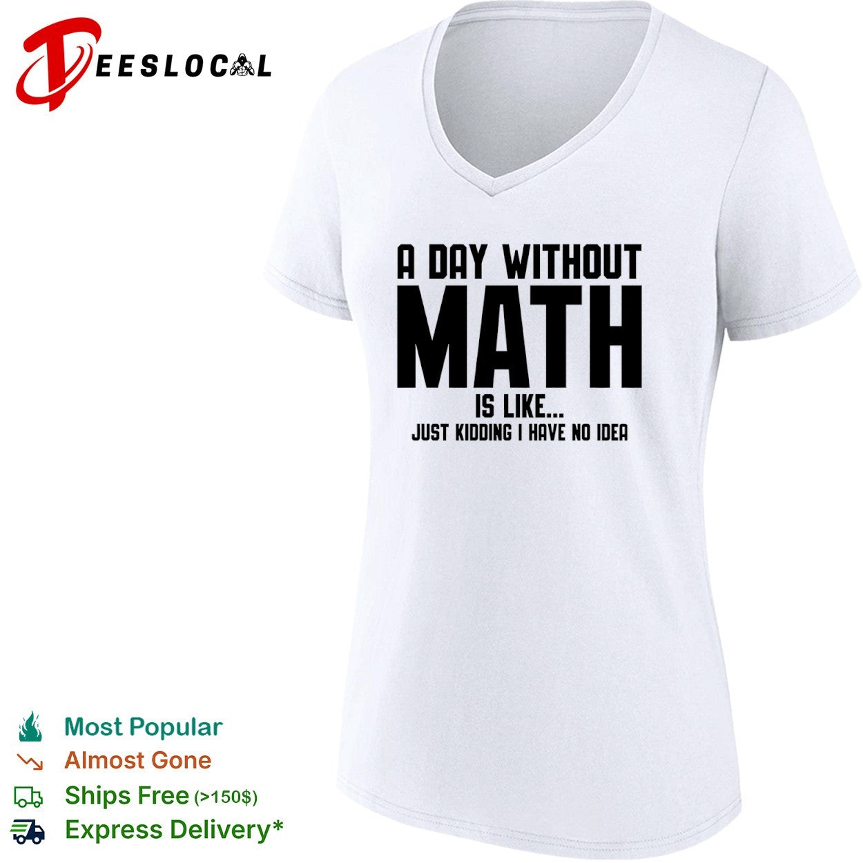 A Day Without Math Is Like Just Kidding I Have No Idea Shirt