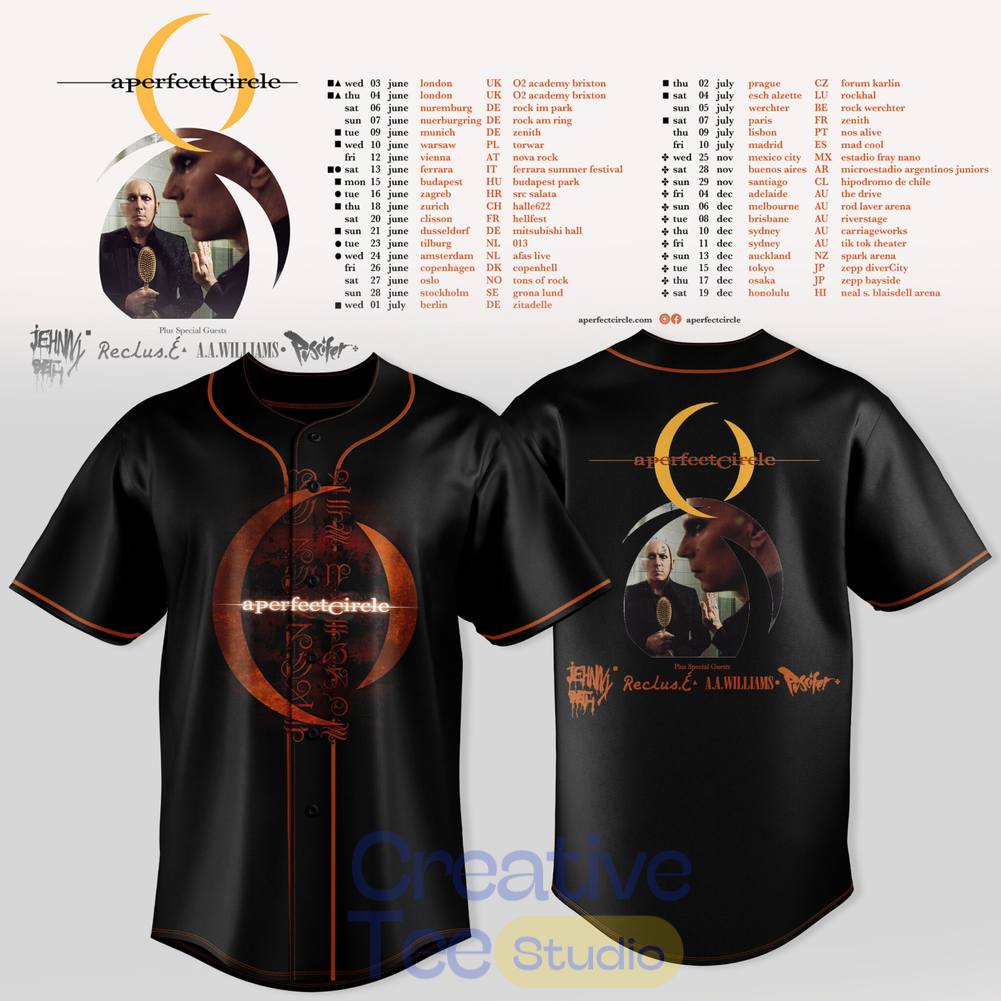 A Perfect Circle World Tour 2026 Baseball Jersey