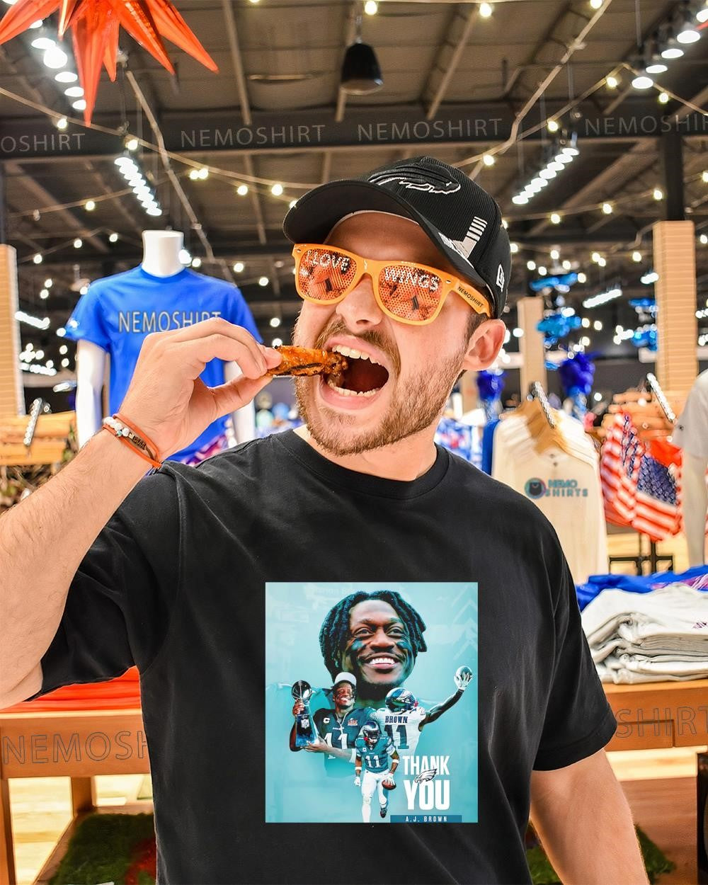 A.J. Brown thank you Philadelphia Eagles to the New England Patriots shirt