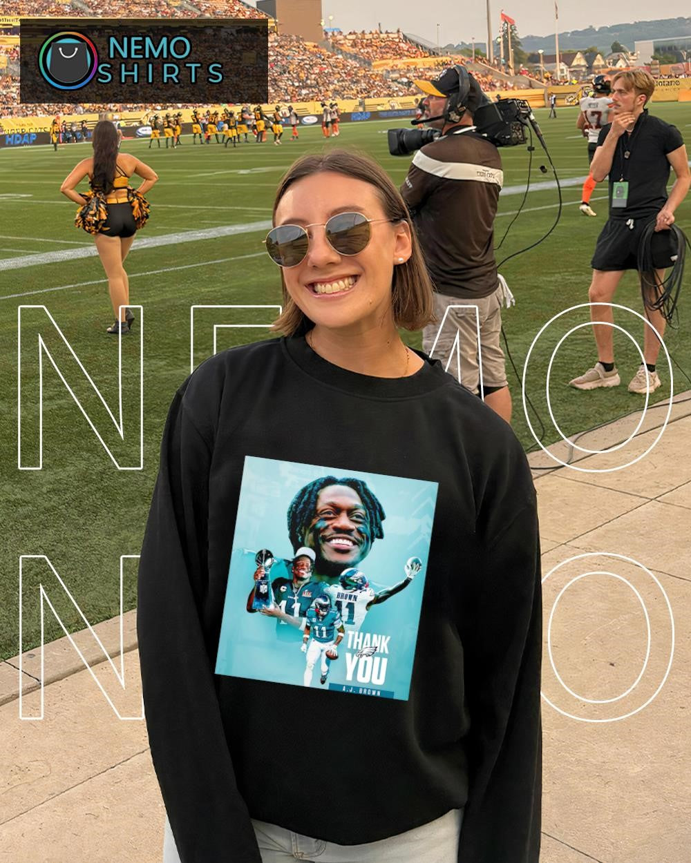 A.J. Brown thank you Philadelphia Eagles to the New England Patriots shirt