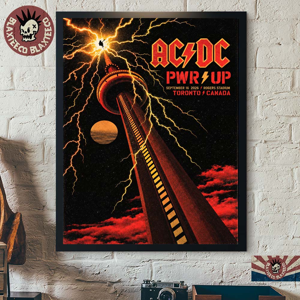 ACDC Toronto Canada 2026 PWR Up Tour Poster Live At Rogers Stadium On September 16 2026 Home Decor Poster Canvas