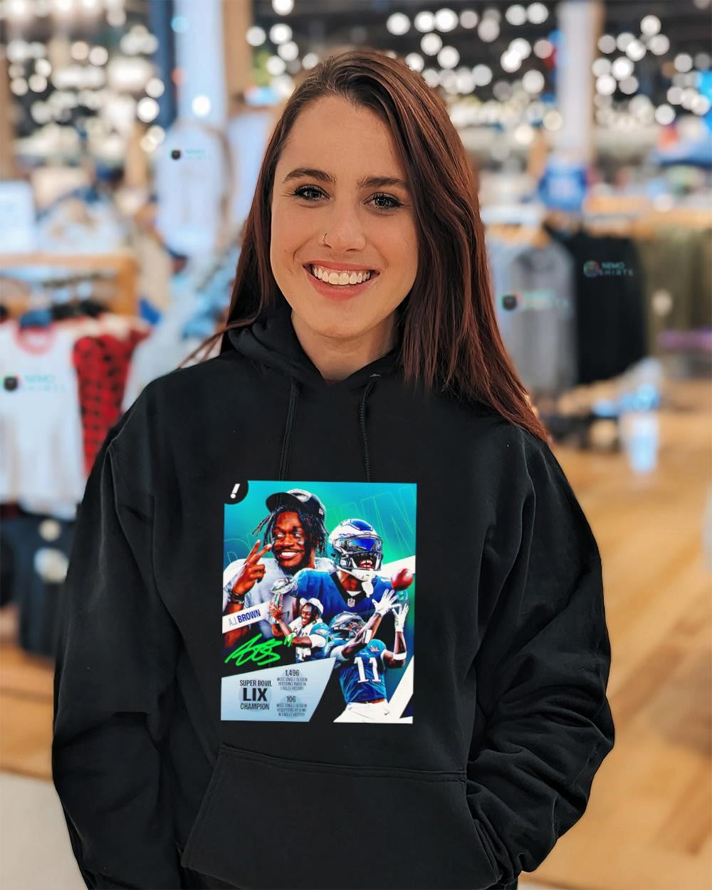 AJ Brown Super Bowl LIX Champion winning signature shirt
