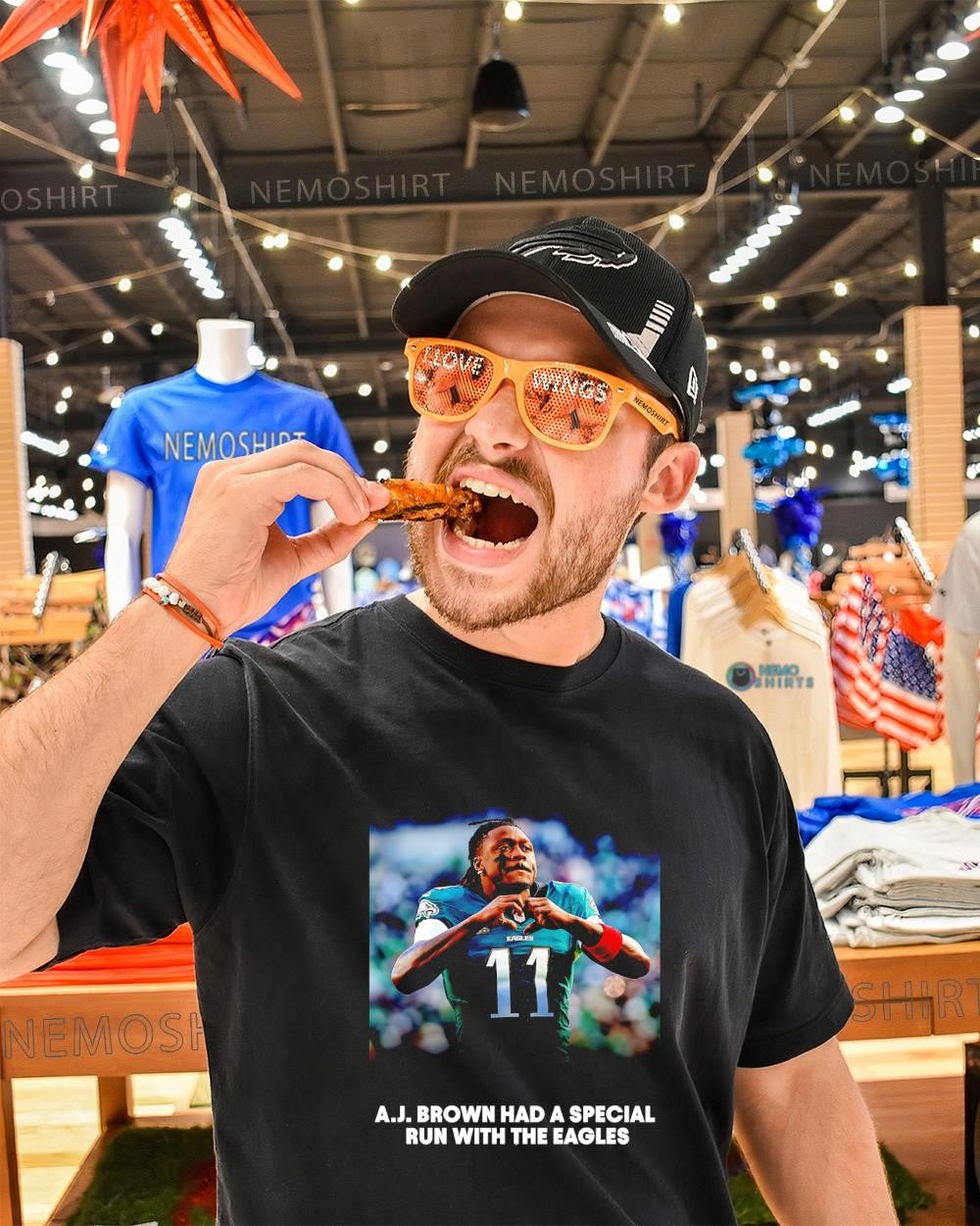 AJ Brown had a special run with the Eagles shirt