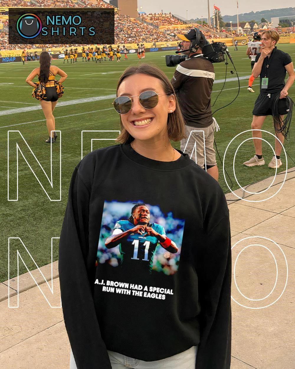 AJ Brown had a special run with the Eagles shirt