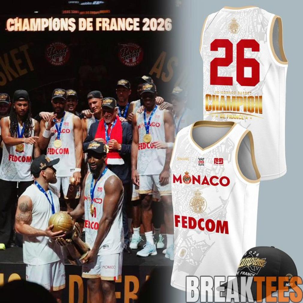 AS Monaco Basket 2026 French League Champions Basketball Jersey