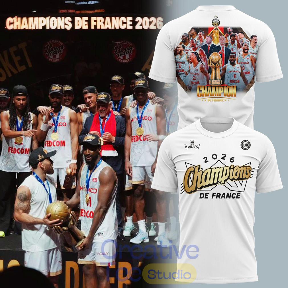 AS Monaco Basket 2026 French League Champions T-Shirt
