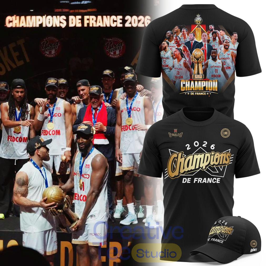 AS Monaco Basket 2026 French League Champions T-Shirt